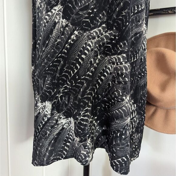 Joie Silk Top SM Feather Dark Swan Romantic Whimsigoth Fairy Grunge Mobwife - Picture 5 of 12